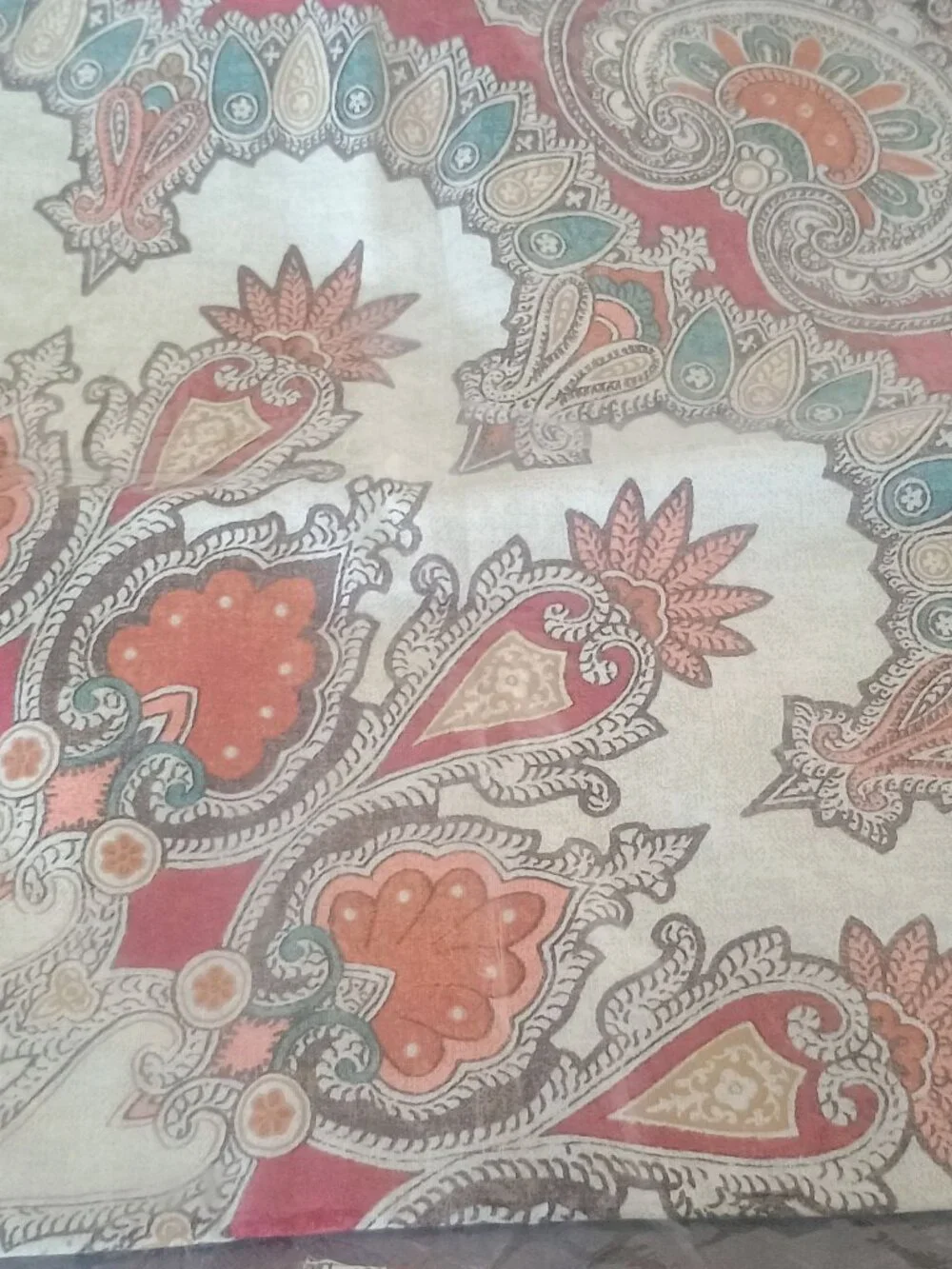 Pottery Barn Valencia Paisley Cal King Duvet , 2 Euro Sham, pillow cover. NEW